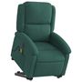 Voir la diapositive 3 : VIDAXL Fauteuil inclinable de massage electrique vert fonce velours