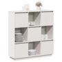 Voir la diapositive 4 : VIDAXL Buffet Blanc 110,5x35x117 cm Bois massif de pin