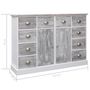 Voir la diapositive 6 : VIDAXL Buffet avec 10 tiroirs Gris 113x30x79 cm Bois