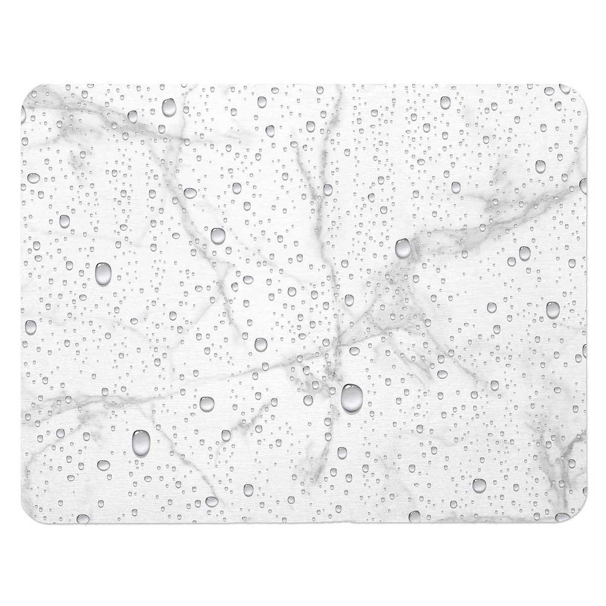 Douceur d'Intérieur Tapis de bain à motifs  aqua  35x45cm blanc