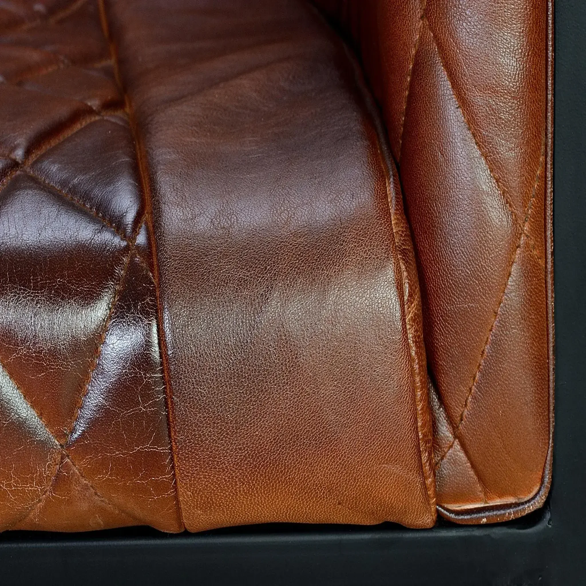 Voir la diapositive 4 : GINER Y COLOMER SL Fauteuil en cuir 62 cm style industriel vintage