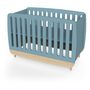 Voir la diapositive 2 : Lit bébé 60x120 cm sommier 3 positions bleu LINIA 