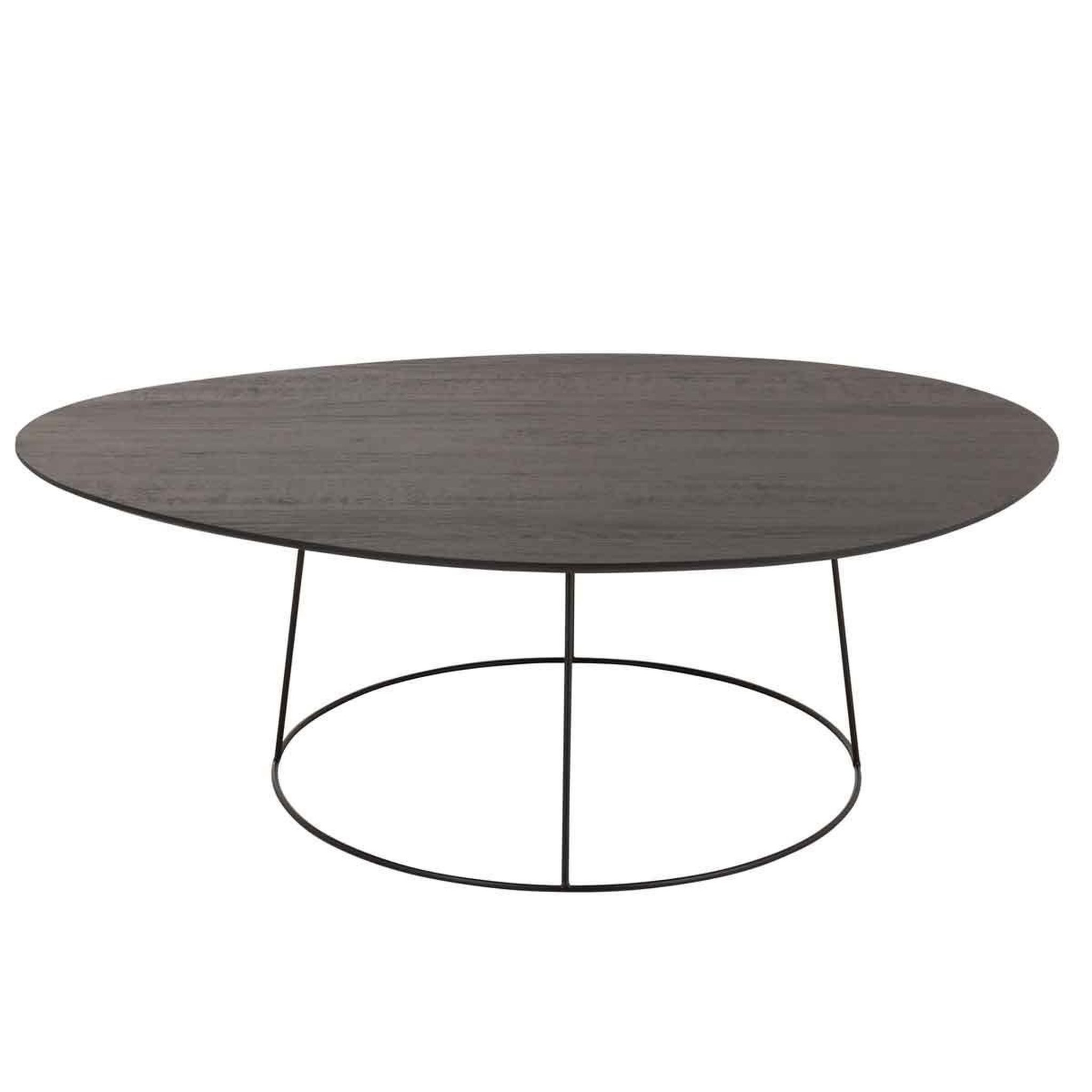 Voir la diapositive 2 : J-LINE Table basse design  mesla  121cm marron foncé