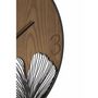 Voir la diapositive 2 : Paris Prix Horloge Murale Design  Super Leaf  60cm Marron & Noir