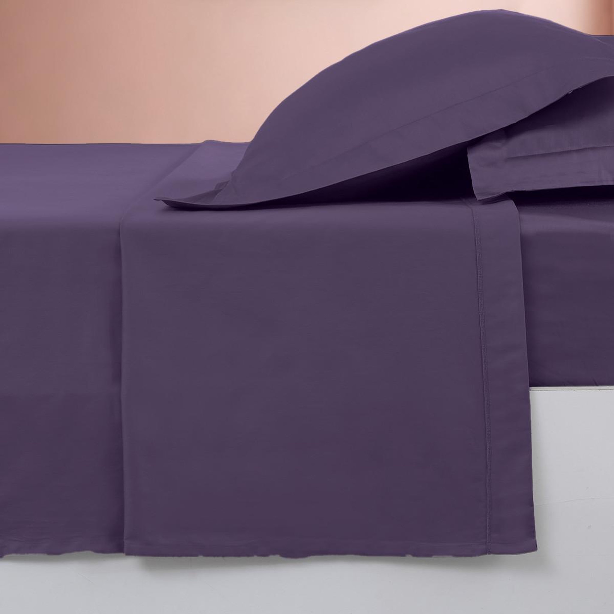 Voir la diapositive 3 : Sensei Maison Drap plat en percale de coton SOFT PERCALE