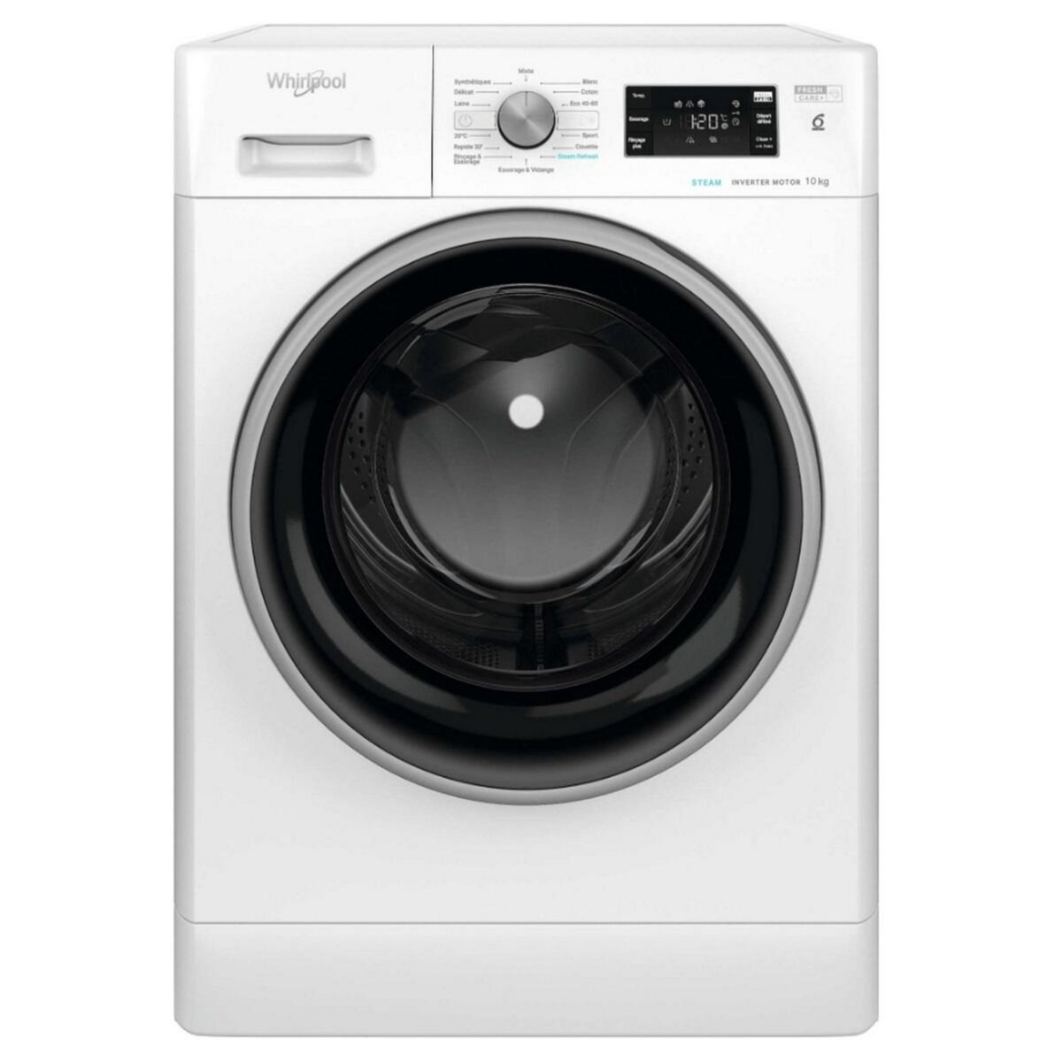 Whirlpool Lave-linge frontal 10kg 1400 tours/min blanc - FFBD10469BSVFR