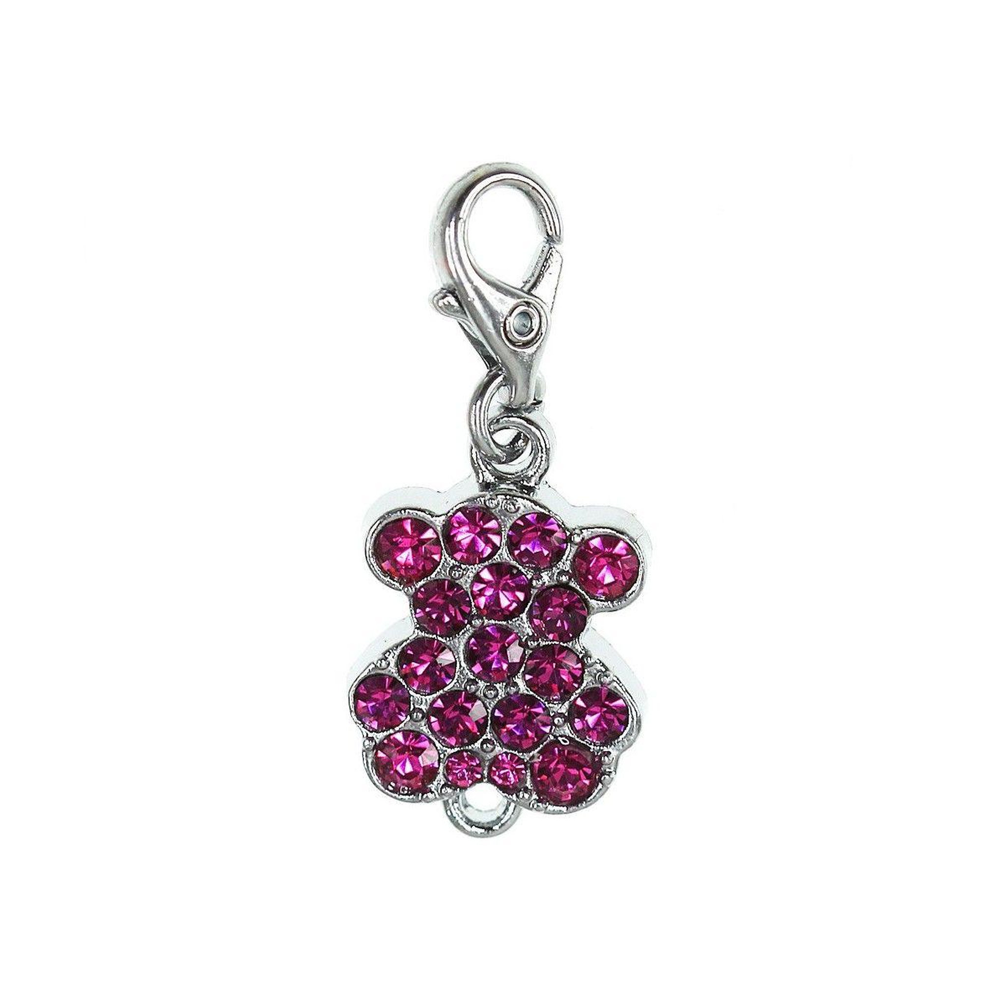 SC CRYSTAL Charm nounours rose SC Crystal