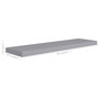 Voir la diapositive 6 : VIDAXL Etageres murales flottantes 2 pcs gris 90x23,5x3,8 cm MDF