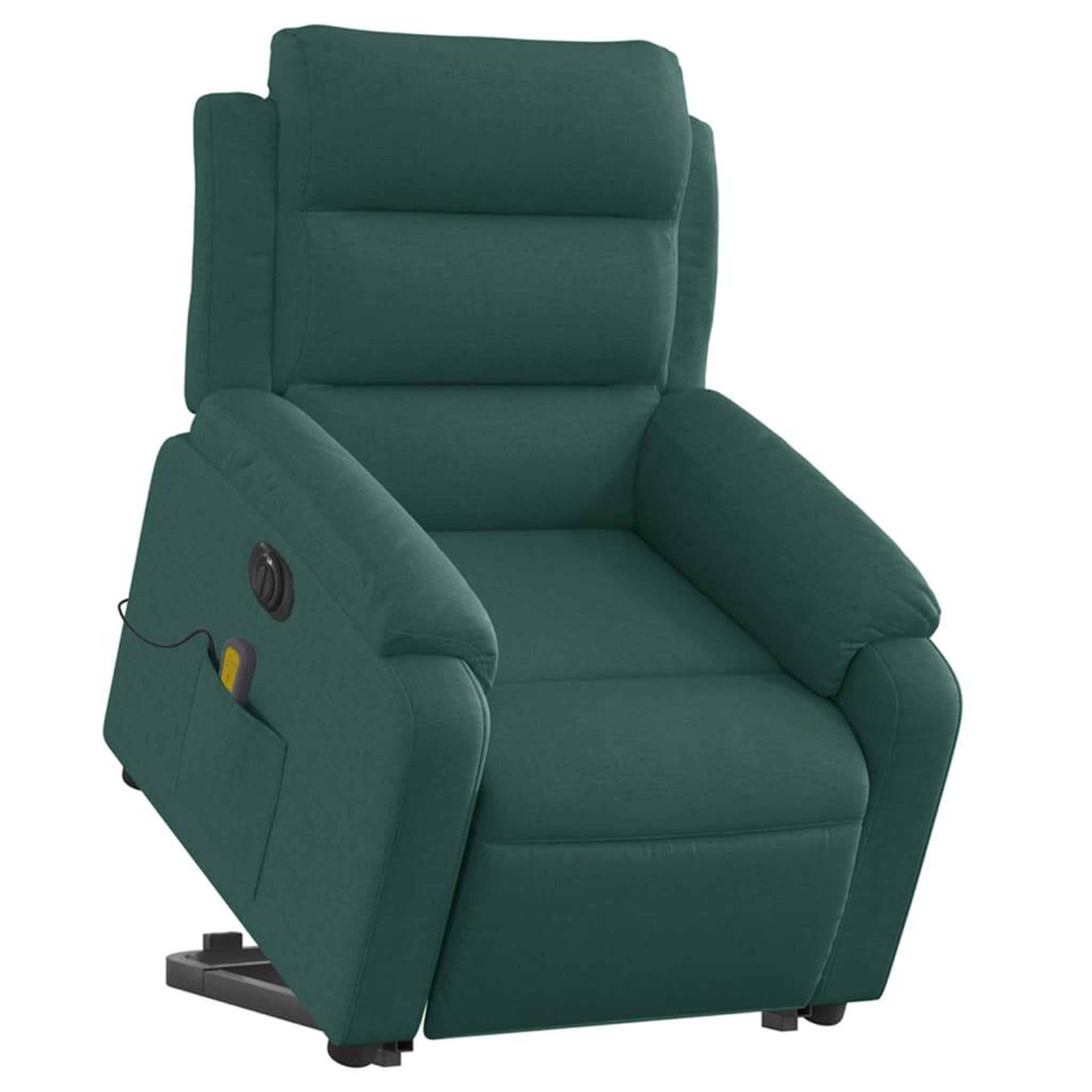 Voir la diapositive 3 : VIDAXL Fauteuil inclinable de massage electrique Vert fonce Tissu