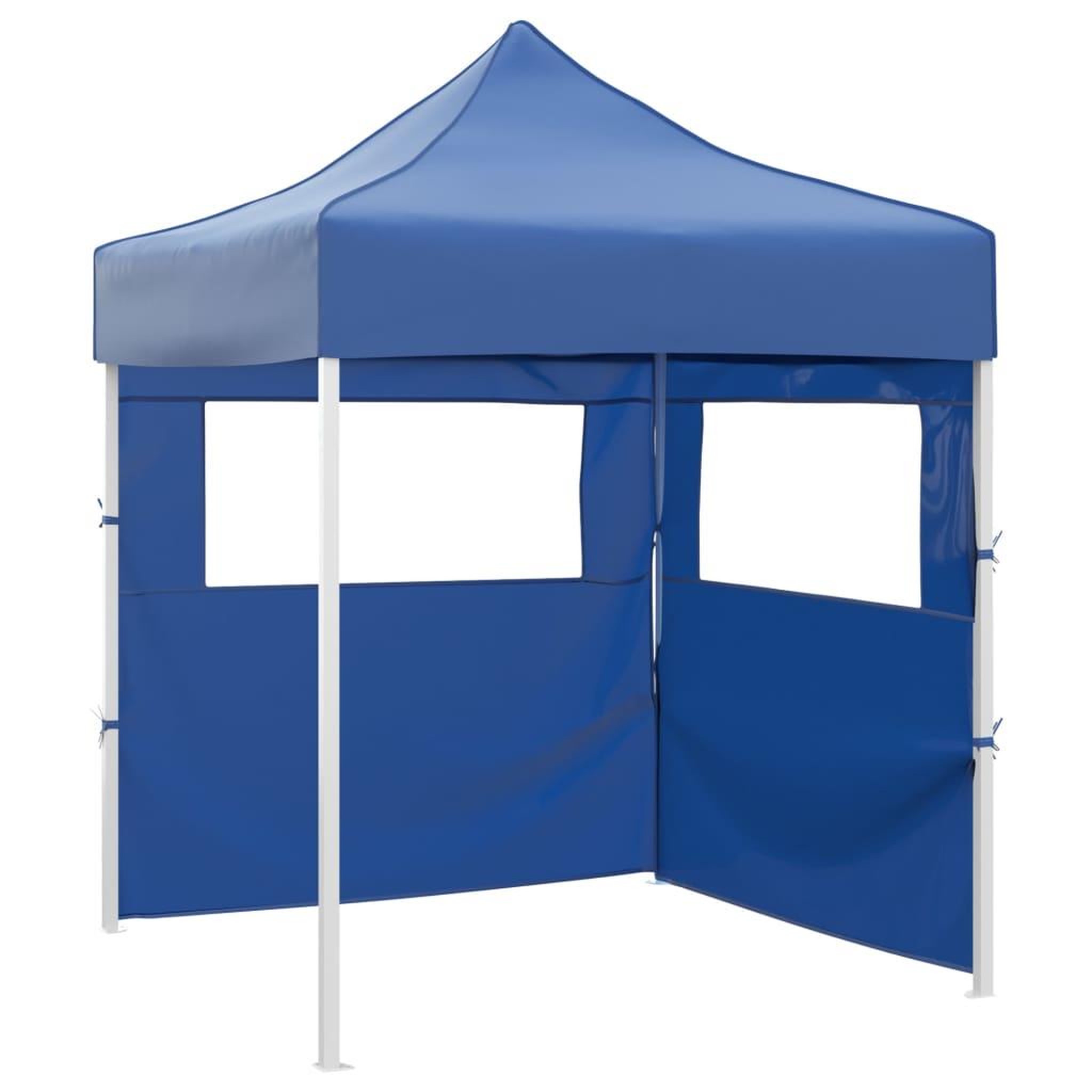 Voir la diapositive 1 : VIDAXL Tente de reception pliable avec 2 parois 2x2 m Acier Bleu