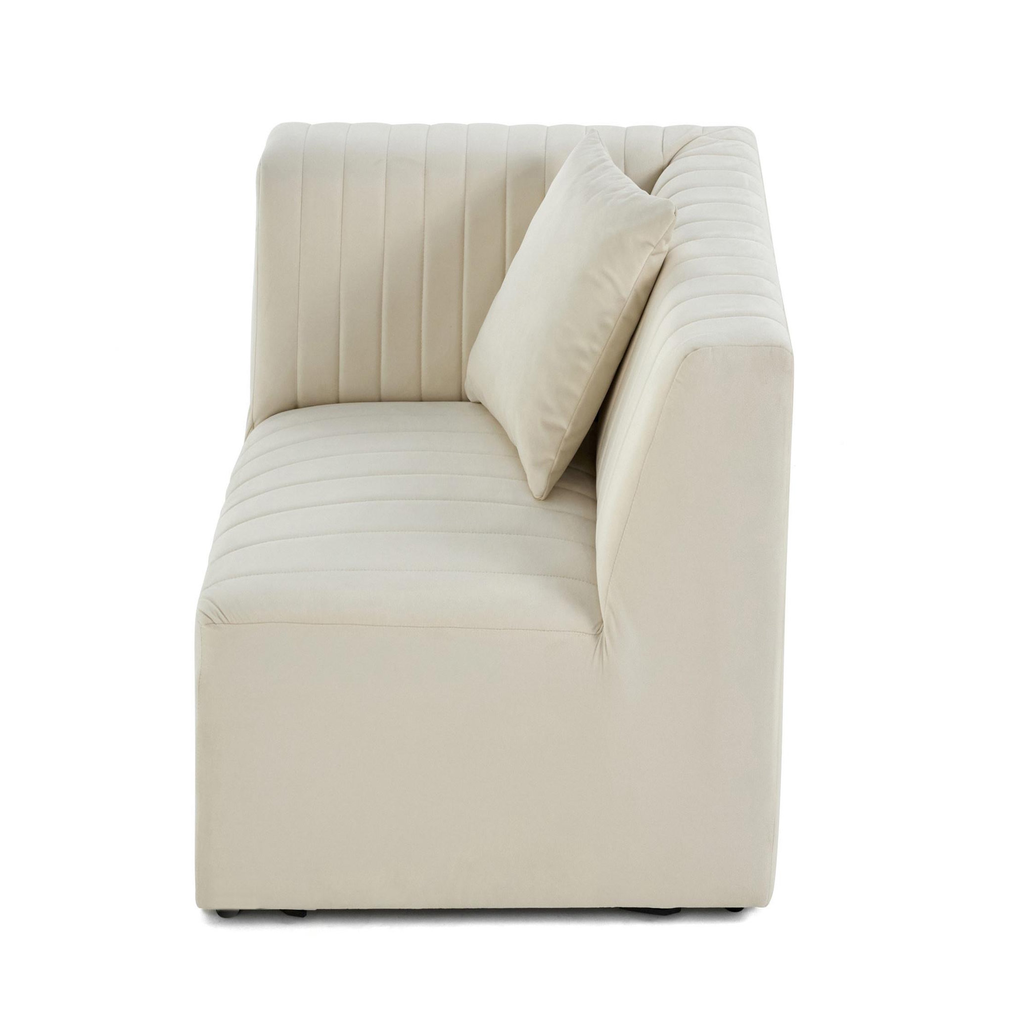 Voir la diapositive 6 : LISA DESIGN Nova - module d'assise d'angle réversible - en velours