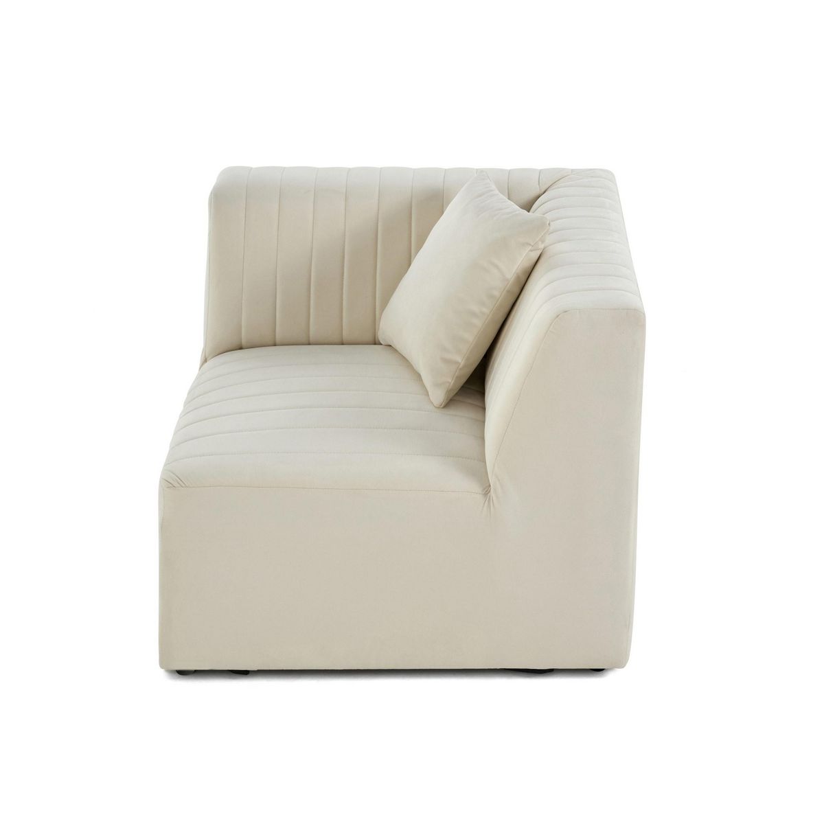 LISA DESIGN Nova - module d'assise d'angle réversible - en velours