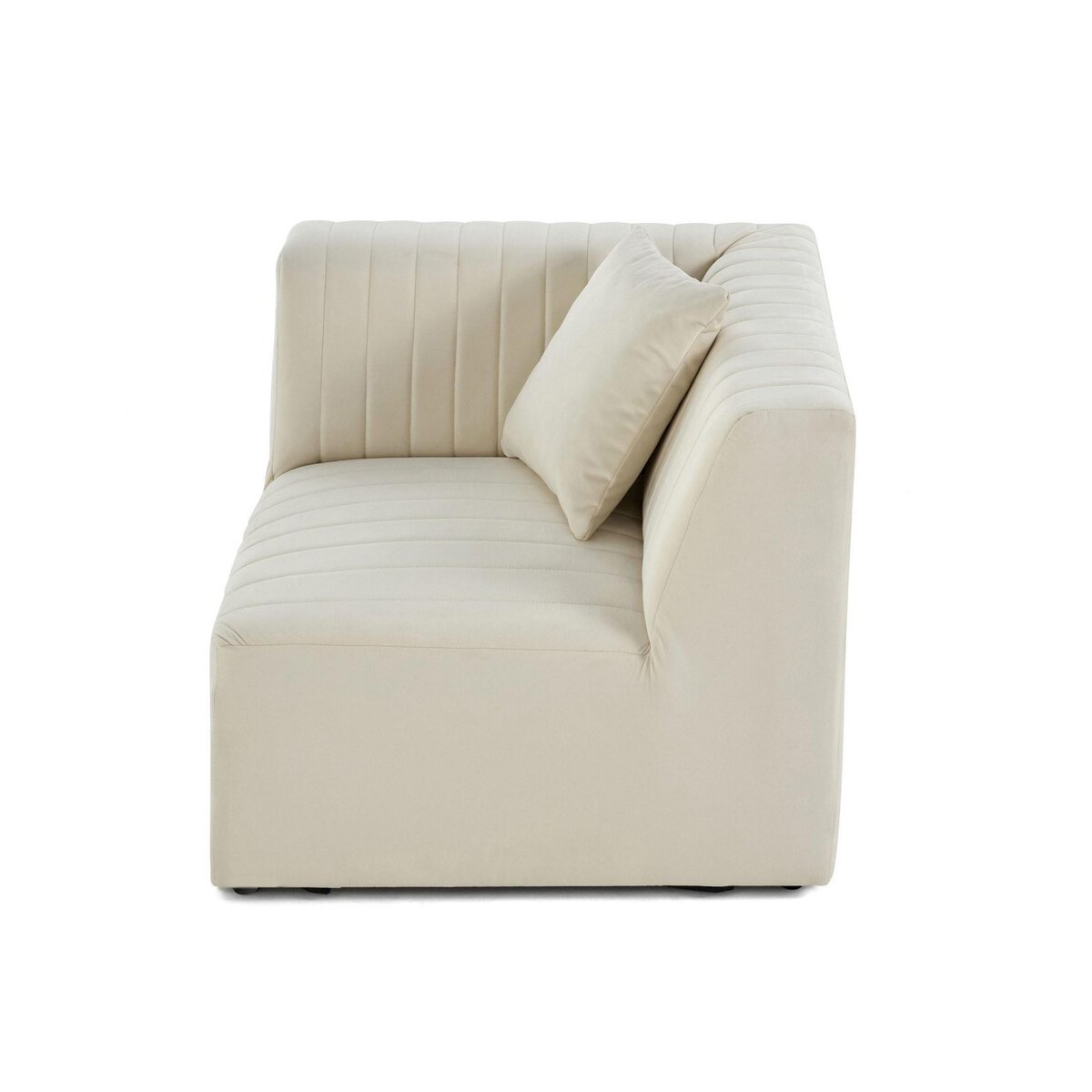 LISA DESIGN Nova - module d'assise d'angle réversible - en velours