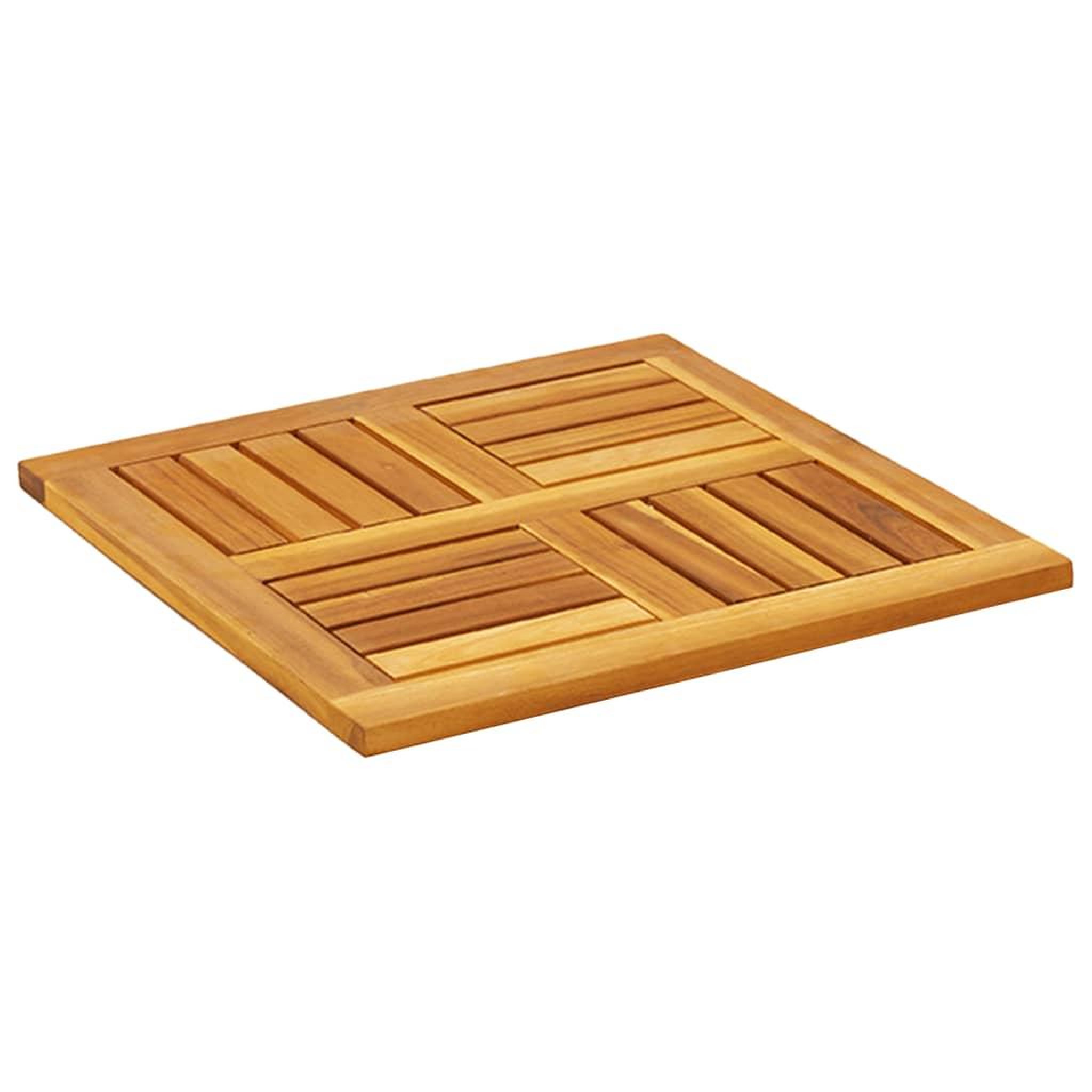 Voir la diapositive 4 : VIDAXL Dessus de table 50x50x2 cm carre bois massif d'acacia