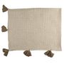 Voir la diapositive 2 : Paris Prix Plaid Nid d'Abeille  Gaufré  125x150cm Beige & Taupe