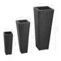 Voir la diapositive 6 : VIDAXL Lits sureleves de jardin 3 pcs Resine tressee Noir