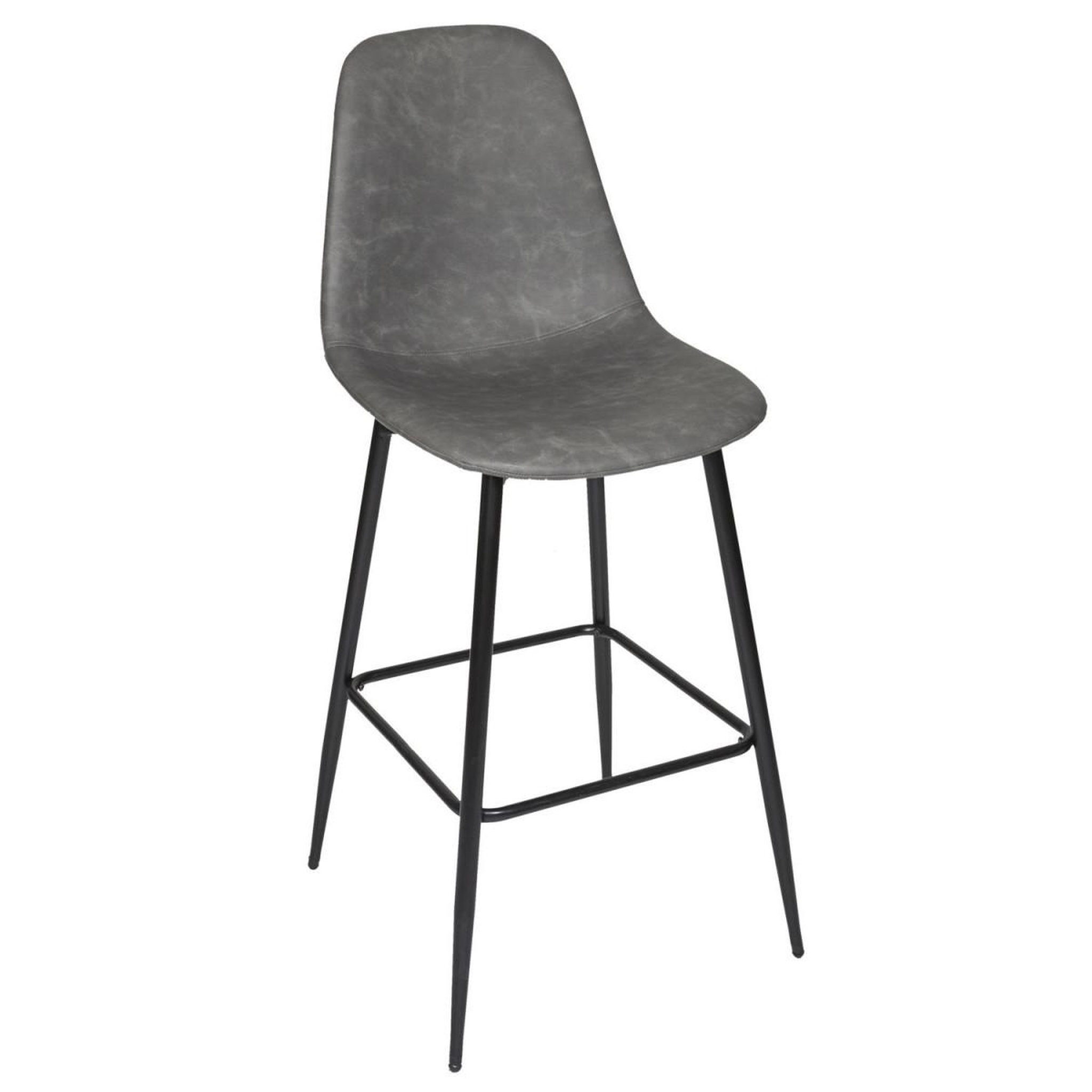 Voir la diapositive 2 : The Home Deco Factory Lot de 2 chaises de bar  amber  106cm gris