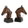 Voir la diapositive 1 : Paris Prix Lot de 2 Serre-Livres Design  Cheval  29cm Marron