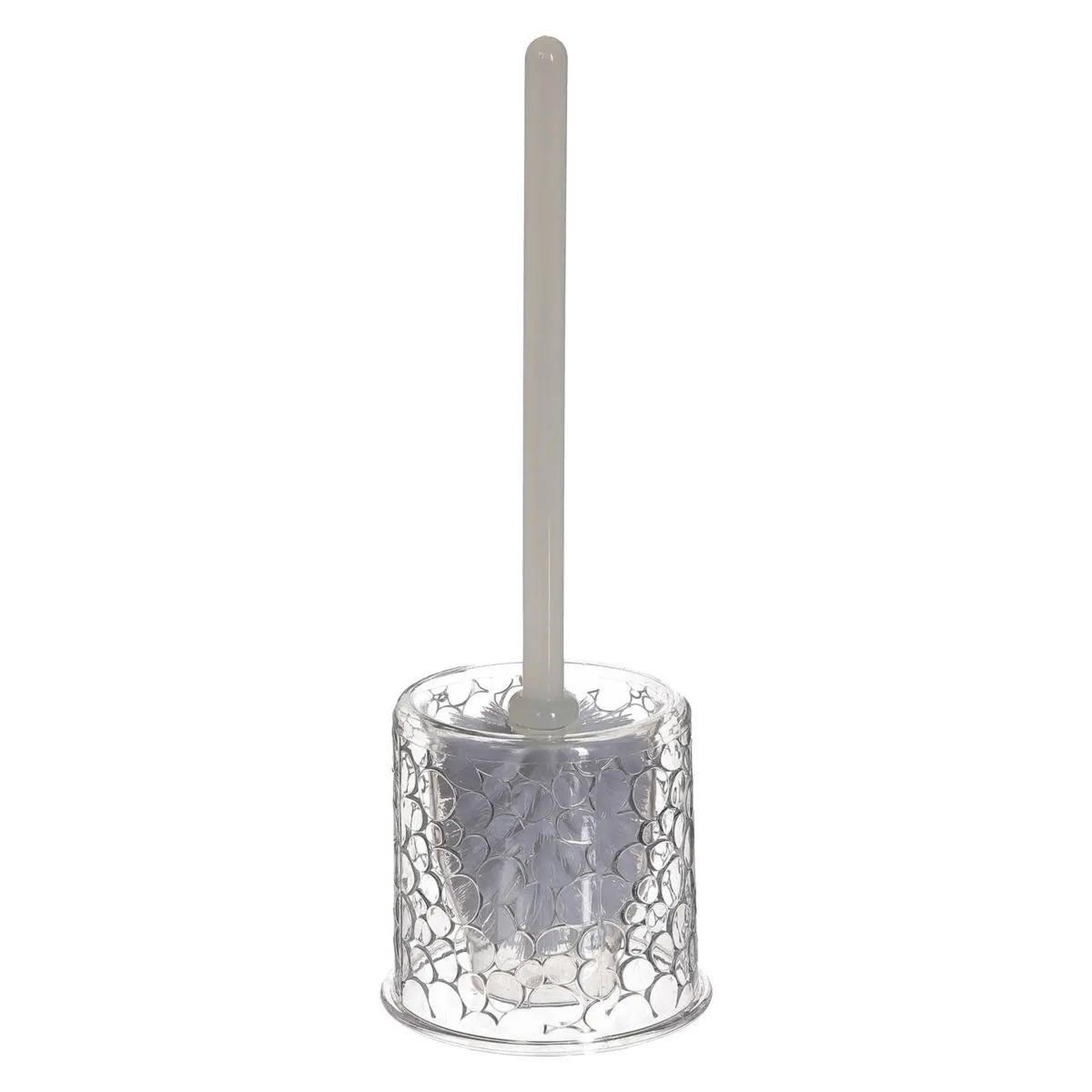 Voir la diapositive 1 : FIVE Brosse wc en plastique  galet  37cm transparent