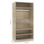 Voir la diapositive 6 : VIDAXL Garde-robe Chene sonoma 100x50x200 cm Bois d'ingenierie