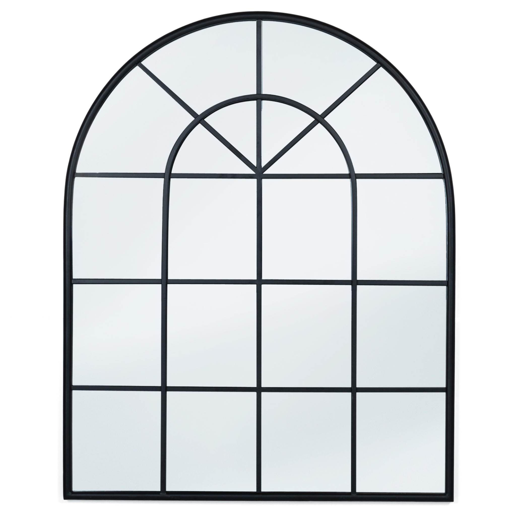 ID MARKET Miroir verrière arche design industriel 80x100 cm