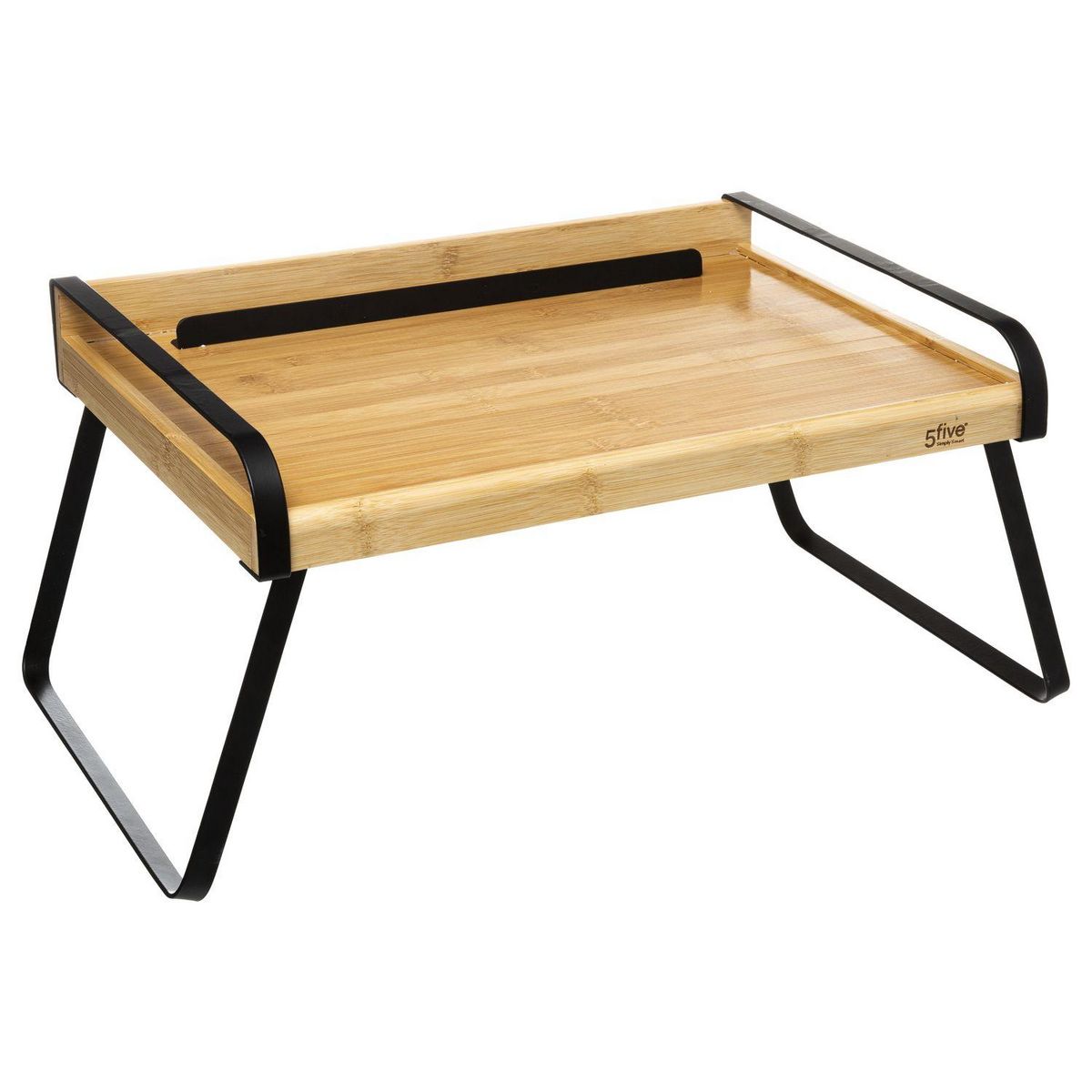 FIVE Plateau en bambou avec pieds en métal