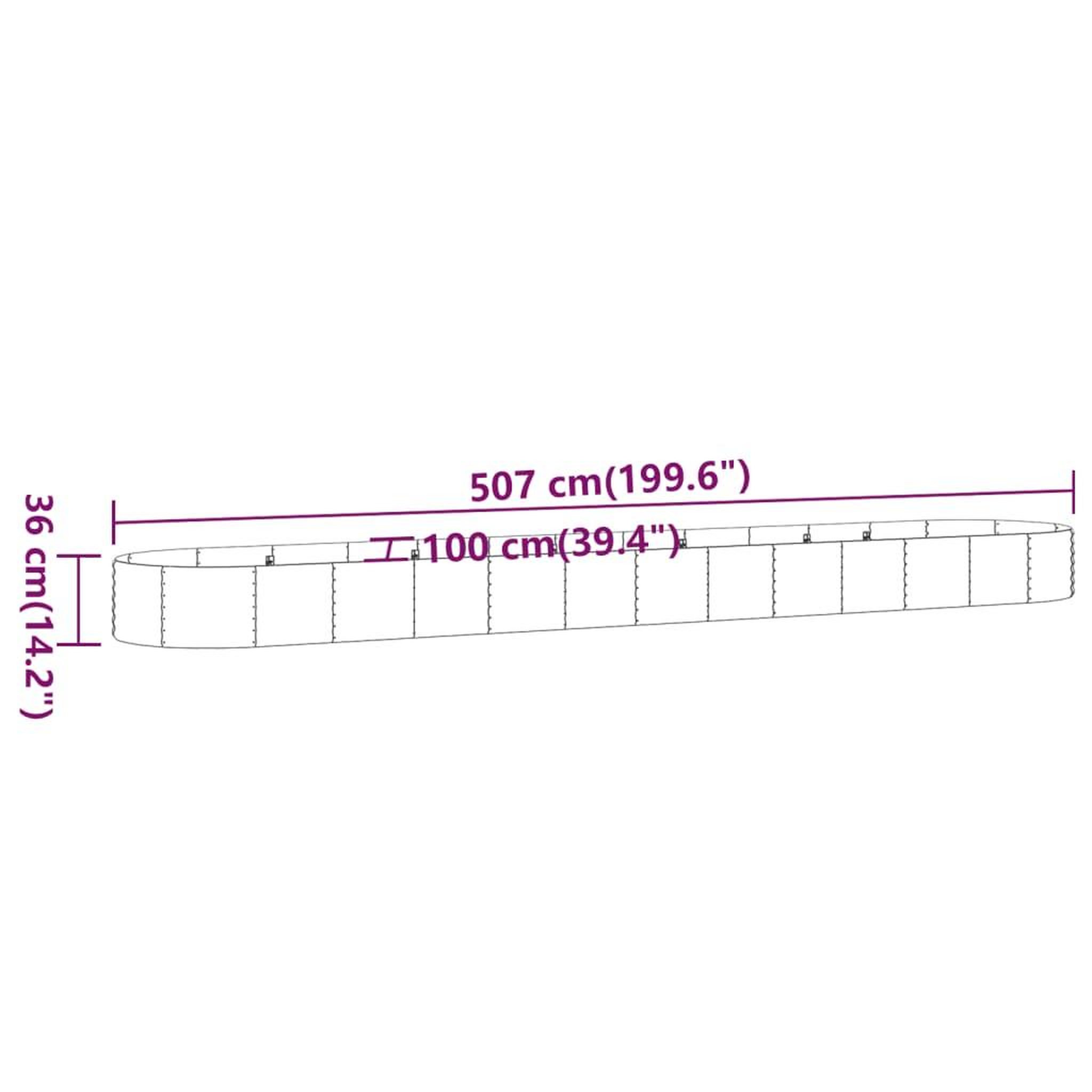 Voir la diapositive 6 : VIDAXL Lit sureleve de jardin Acier galvanise marron