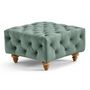 Voir la diapositive 3 : LISA DESIGN Walter - pouf chesterfield en velours - pieds bois