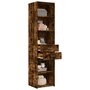 Voir la diapositive 3 : VIDAXL Buffet haut chene fume 45x42,5x185 cm bois d'ingenierie