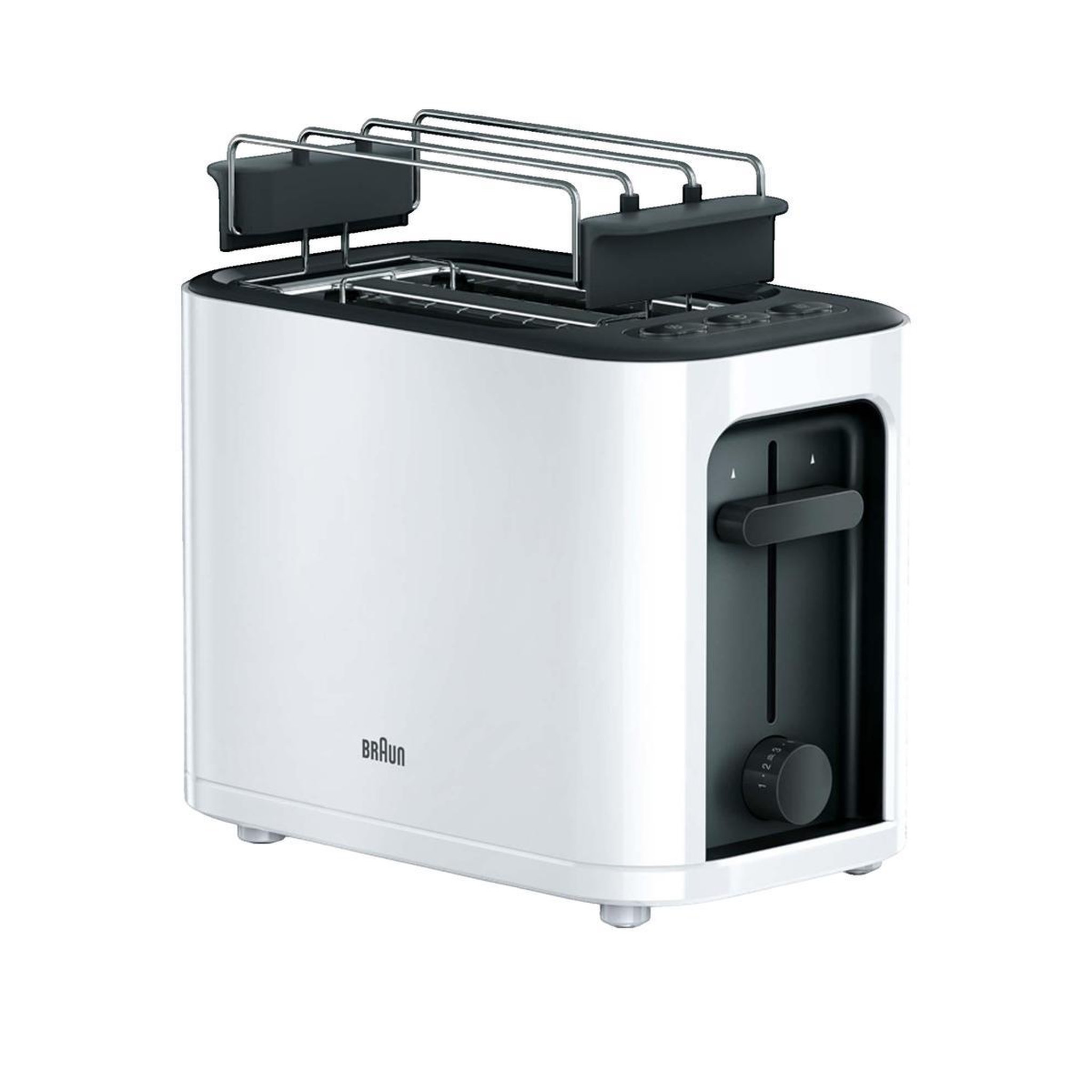 BRAUN Grille-pain Braun PureEase HT 3010 WH 1000W 7 niveaux de brunissement blanc