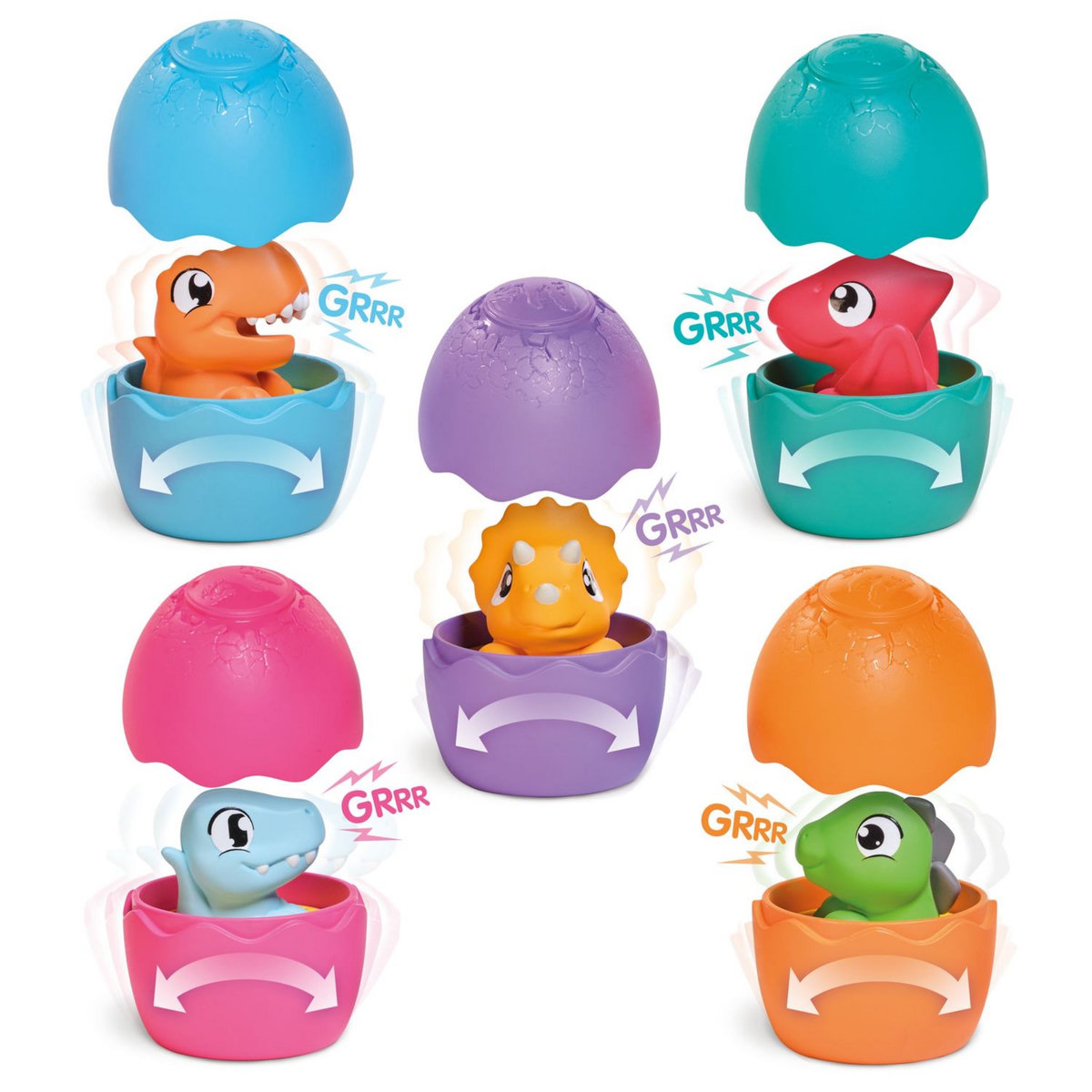 TOMY Jeu d'éveil - Toupie Dino Tourne & Pop