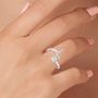 Voir la diapositive 2 : SC CRYSTAL Bague lettre L ajustable SC Crystal ornée de Zirconium