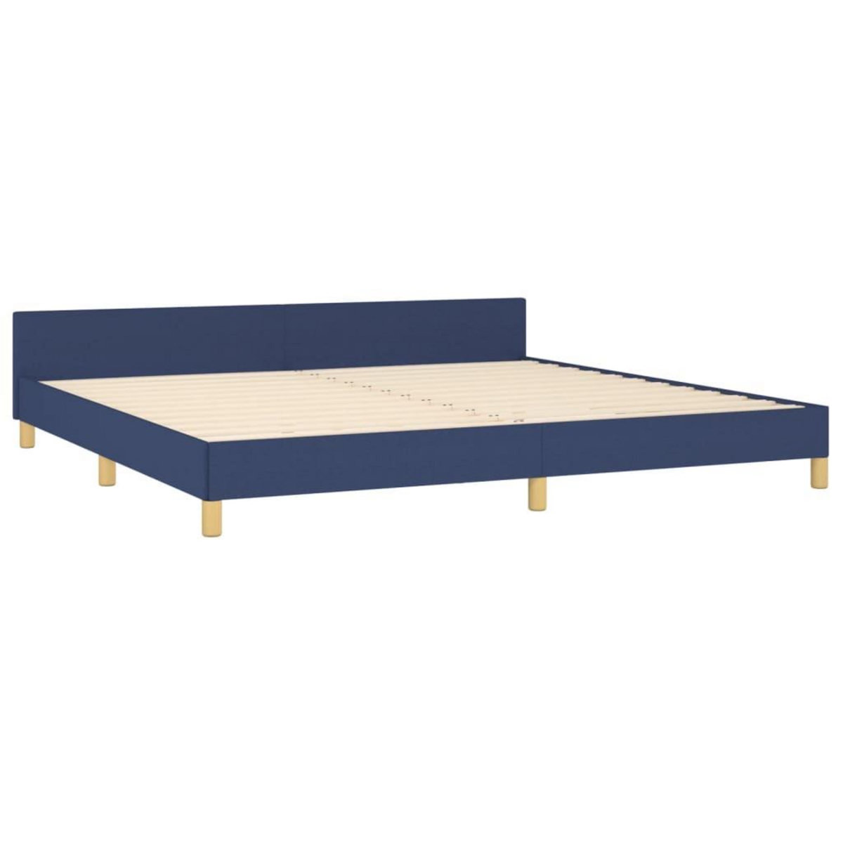 VIDAXL Cadre de lit sans matelas bleu 200x200 cm tissu