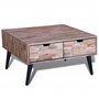 Voir la diapositive 2 : VIDAXL Table basse avec 4 tiroirs Bois de teck recycle