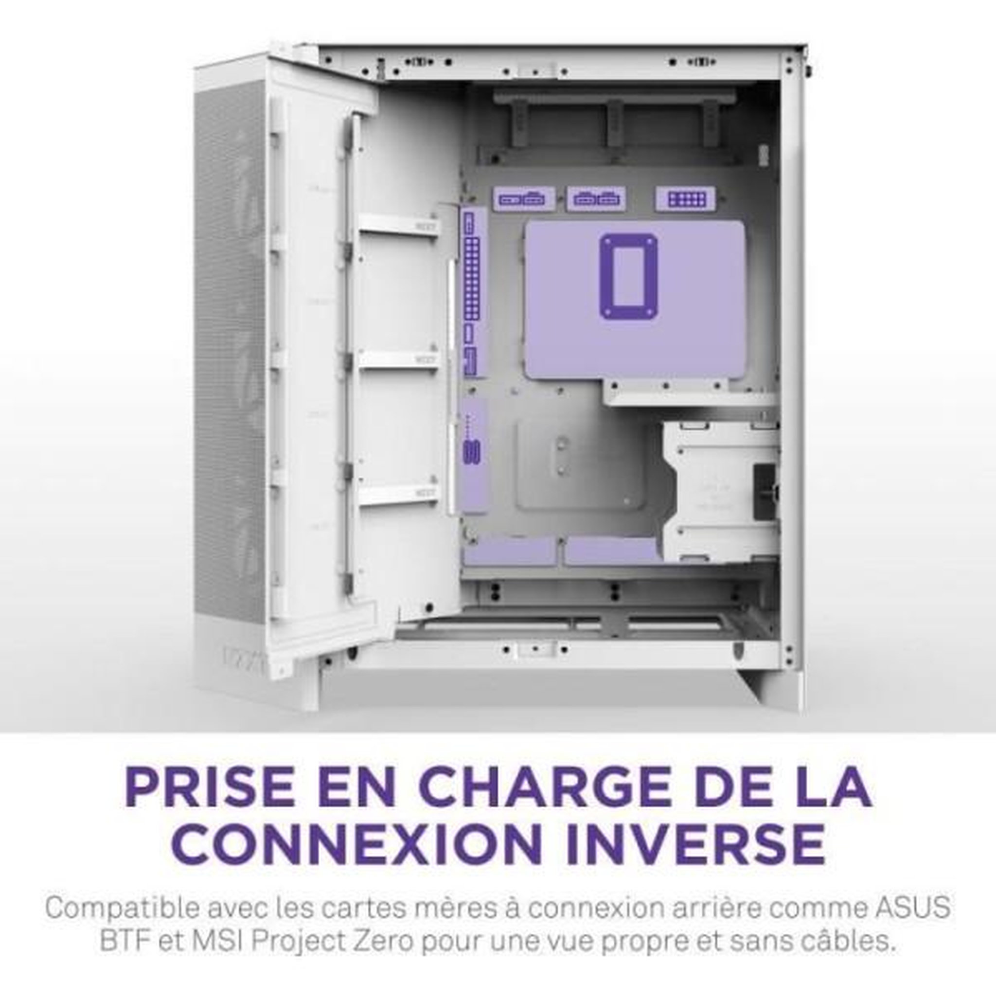Voir la diapositive 6 : NZXT Boitier moyen-tour nzxt h9 flow rgb - ventilateurs rgb inclus - blanc - cm-h92fw-r1