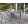 DCB GARDEN Table de jardin 240/300x100cm aluminium taupe ZAHARA