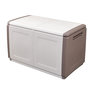 Voir la diapositive 2 : INTEC Coffre de Rangement Extérieur 230L Malle de Jardin Beige/Taupe 96 x 53 x H57cm Poignées de transport INTEC