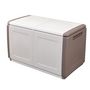 Voir la diapositive 2 : INTEC Coffre de Rangement Extérieur 230L Malle de Jardin Beige/Taupe 96 x 53 x H57cm Poignées de transport INTEC