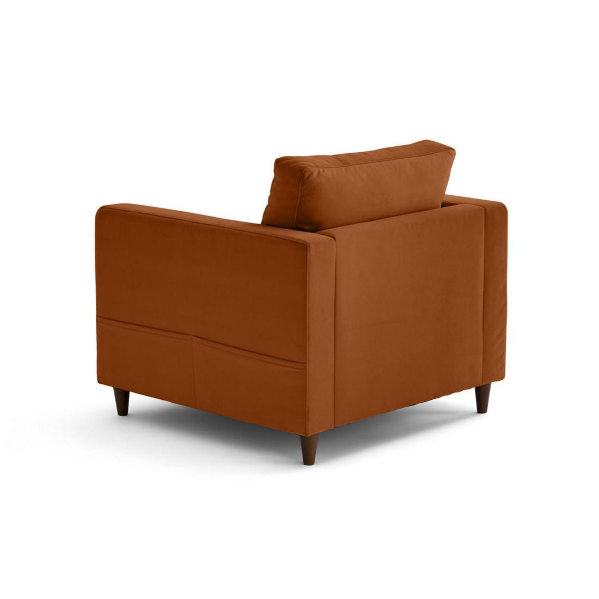 LISA DESIGN Anna - fauteuil avec poche en velours - pieds en bois