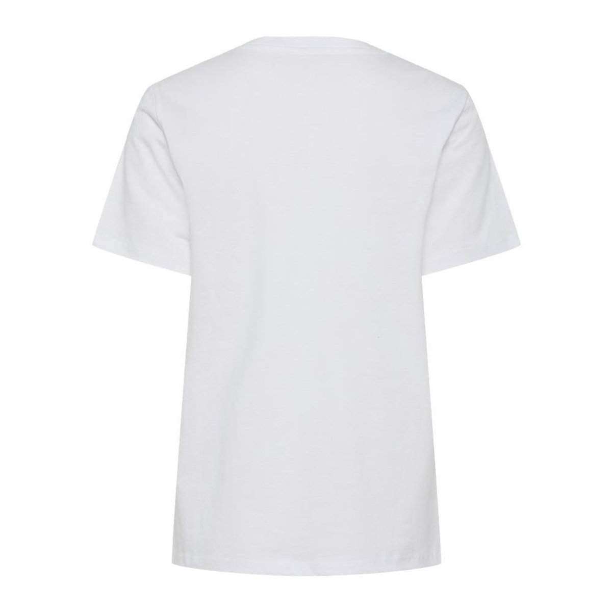 Pieces T-Shirt Blanc/Rose Femme Pieces Tess