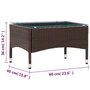 Voir la diapositive 6 : VIDAXL Table basse Marron 60x40x36 cm Resine tressee