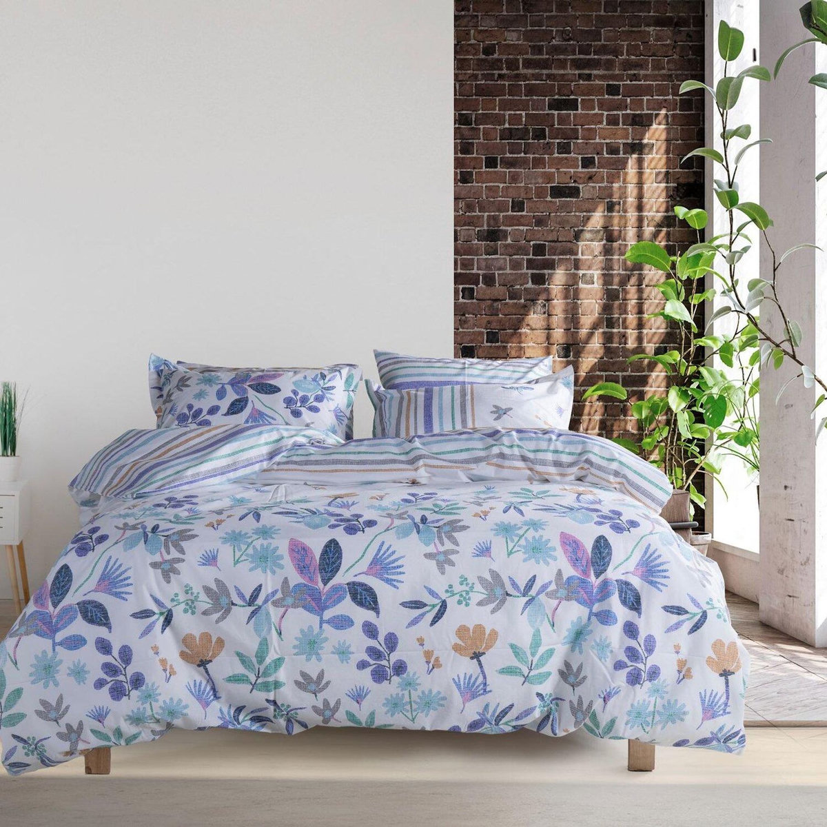 Home collection Parure housse de couette avec taie(s) 100 % coton Hope