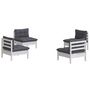 Voir la diapositive 3 : VIDAXL Salon de jardin 4 pcs avec coussins anthracite Bois de pin