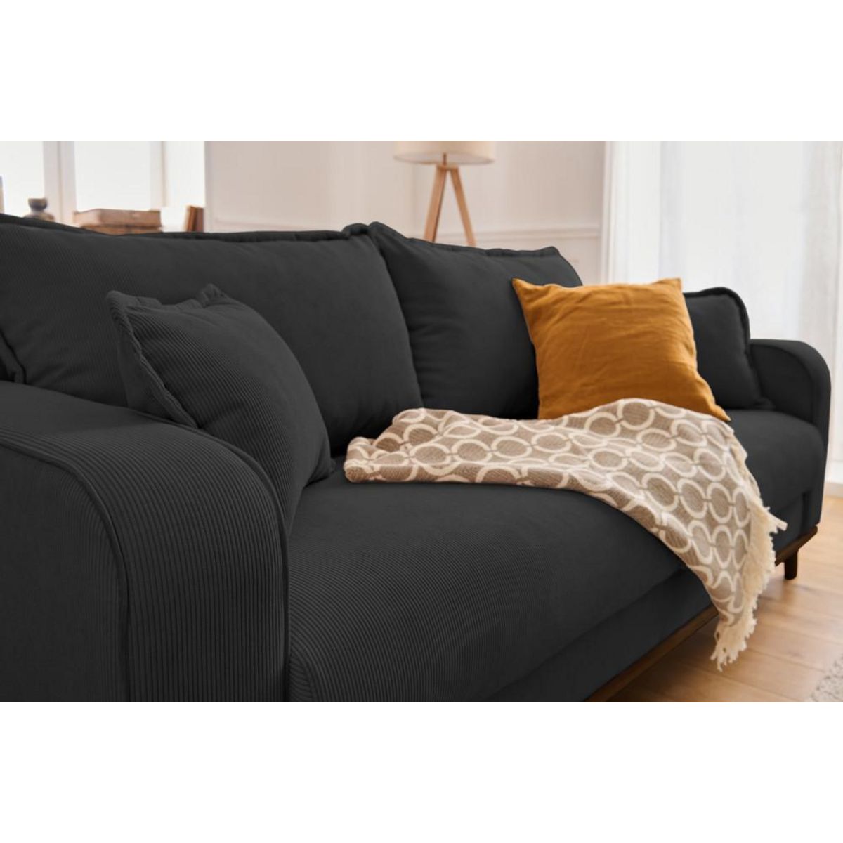 LISA DESIGN Albane - canapé 3 places - en velours côtelé