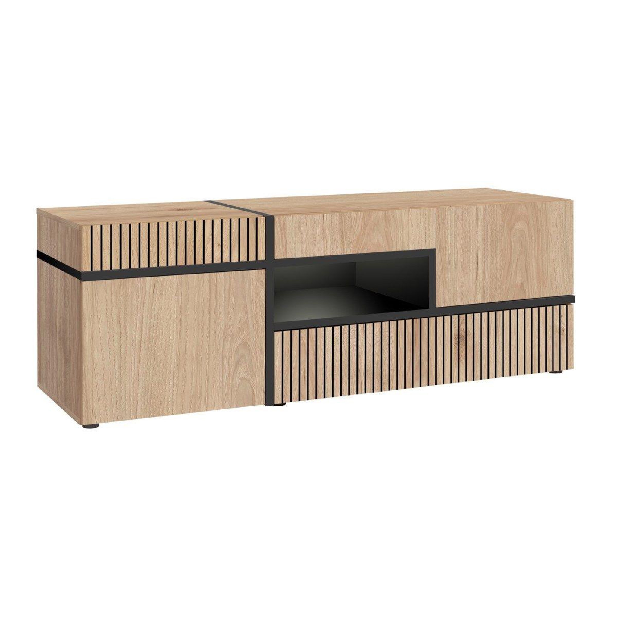 Paris Prix Meuble tv design led  cross  150cm naturel