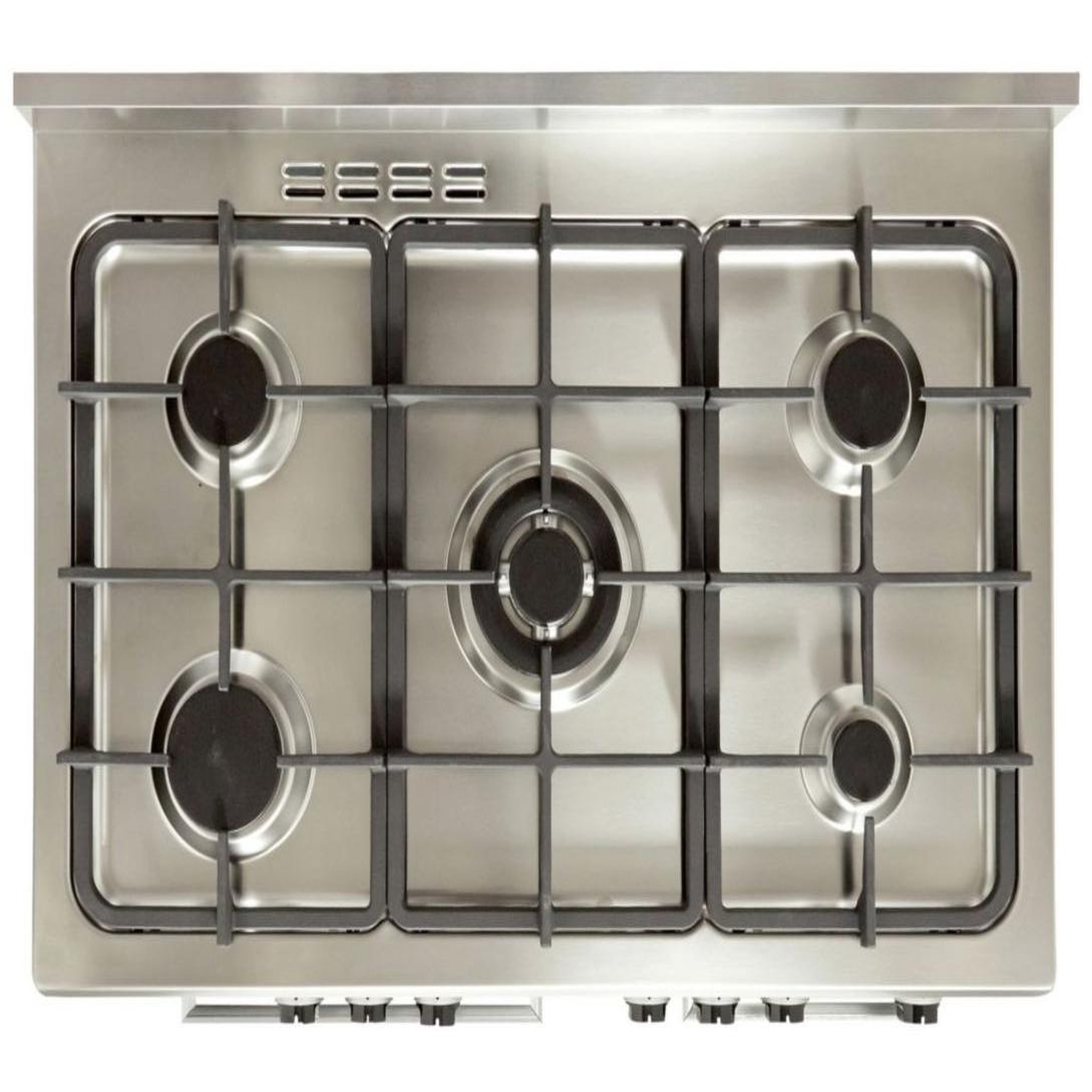 Voir la diapositive 3 : Glem Piano de cuisson gaz 66l 5 feux inox/noir - ga960pcgix