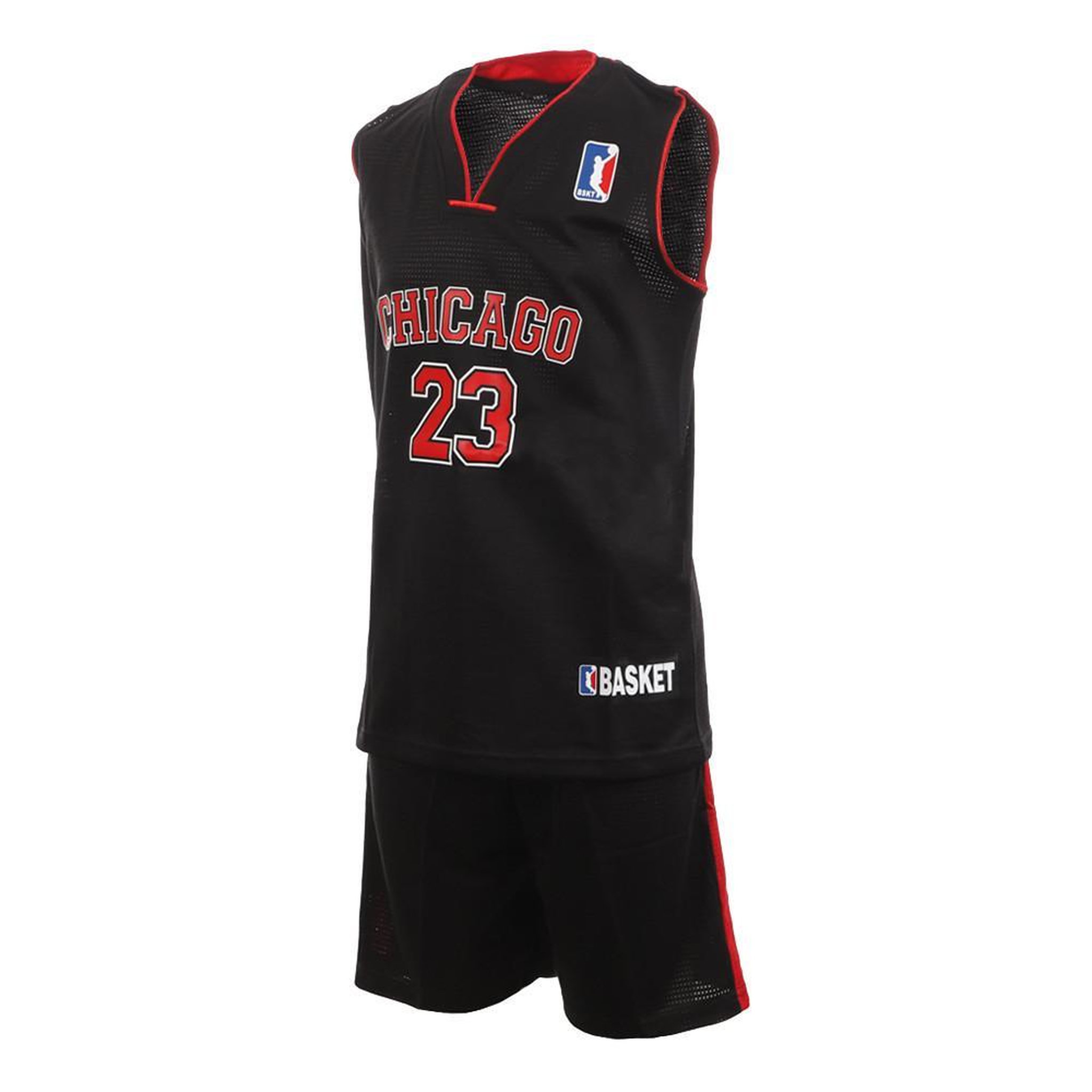 Voir la diapositive 2 : SPORTZONE Chicago bulls ensemble de basketball noir/rouge enfant sport zone