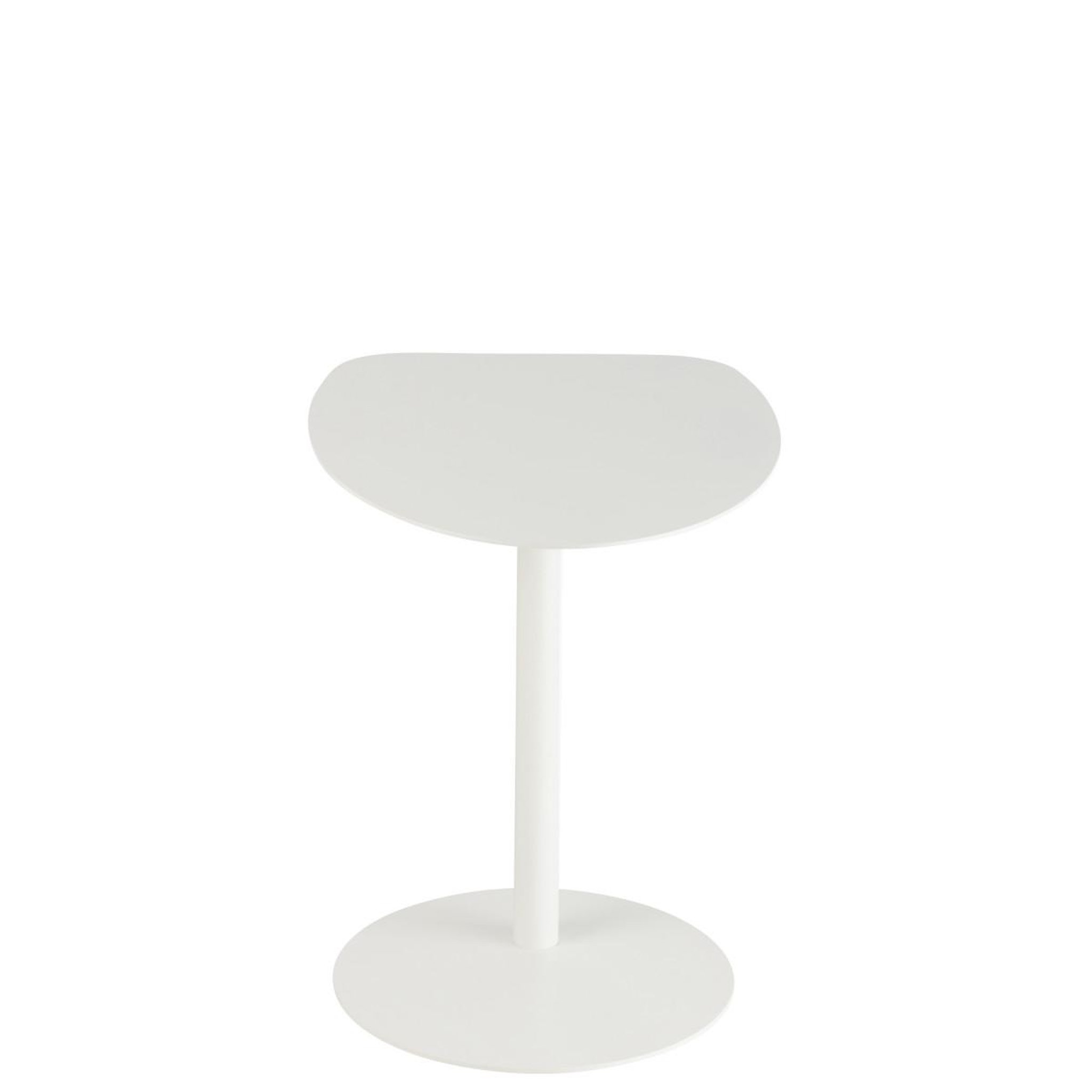 Voir la diapositive 3 : J-LINE Table d'appoint en métal  ice  55cm blanc