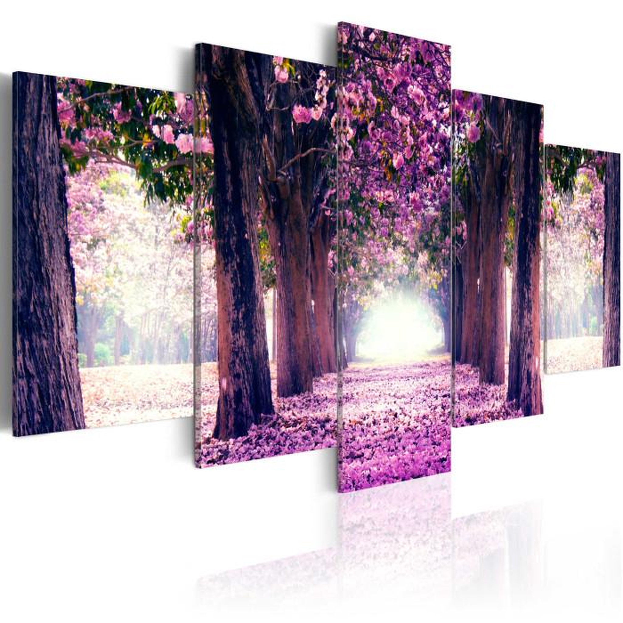 Paris Prix Tableau Imprimé  Avenue Violette. Coloris disponibles : Multicolore