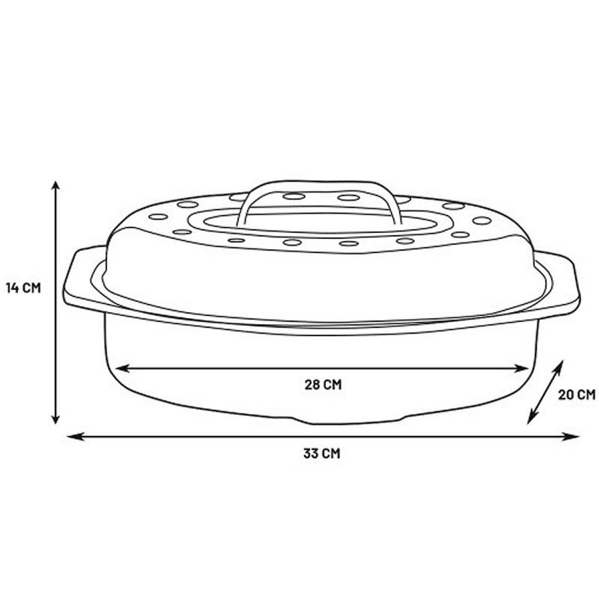 Warmcook Cocotte ovale en acier carbon 33x20cm - 6106